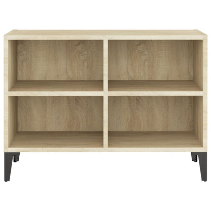 Tv-meubel met metalen poten 69,5x30x50 cm sonoma eikenkleurig