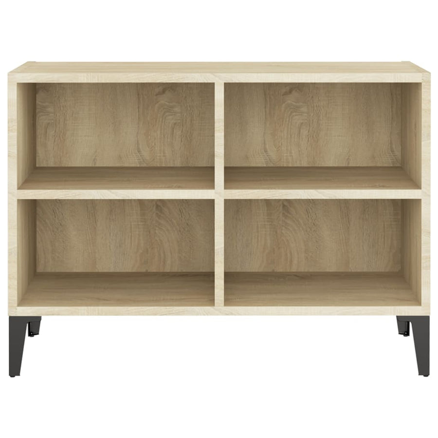 Tv-meubel met metalen poten 69,5x30x50 cm sonoma eikenkleurig