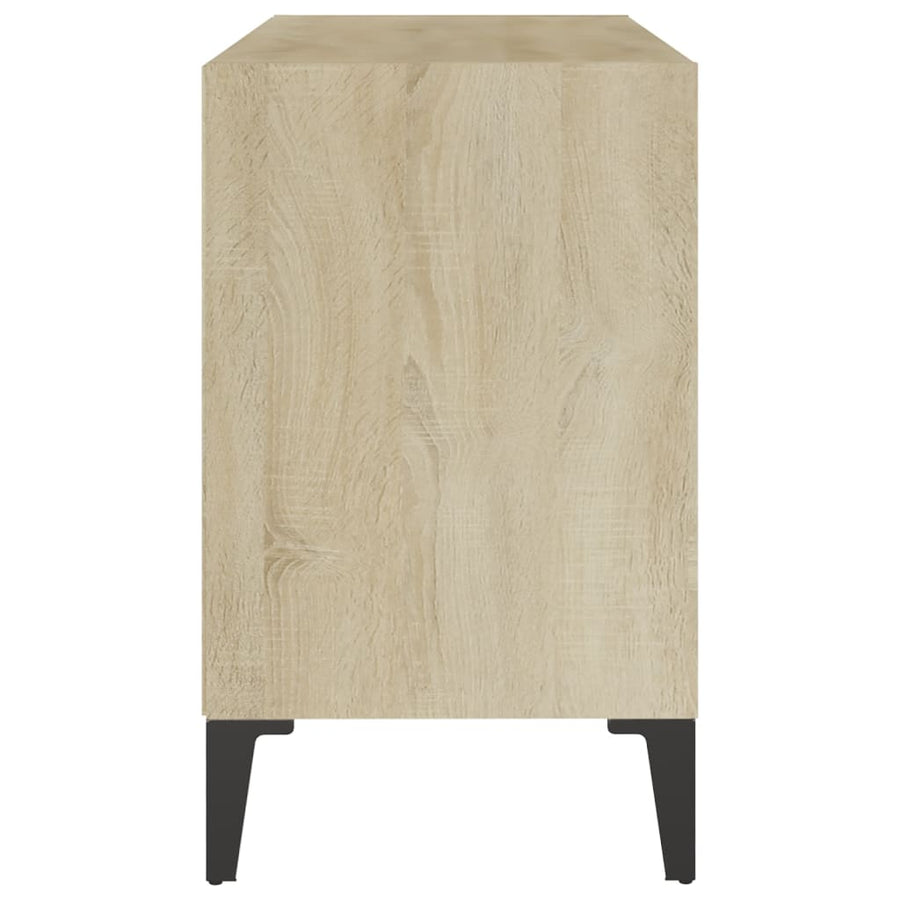 Tv-meubel met metalen poten 69,5x30x50 cm sonoma eikenkleurig