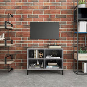 Tv-meubel 69,5x30x50 cm betongrijs metalen poten