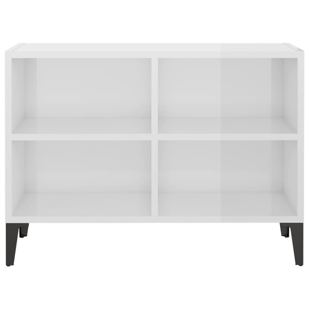 Tv-Meubel Met Metalen Poten 69,5X30X50 Cm 69.5 x 30 x 50 cm Hoogglans wit