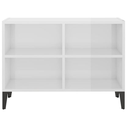 Tv-Meubel Met Metalen Poten 69,5X30X50 Cm 69.5 x 30 x 50 cm Hoogglans wit