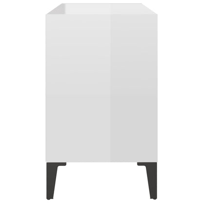Tv-Meubel Met Metalen Poten 69,5X30X50 Cm 69.5 x 30 x 50 cm Hoogglans wit