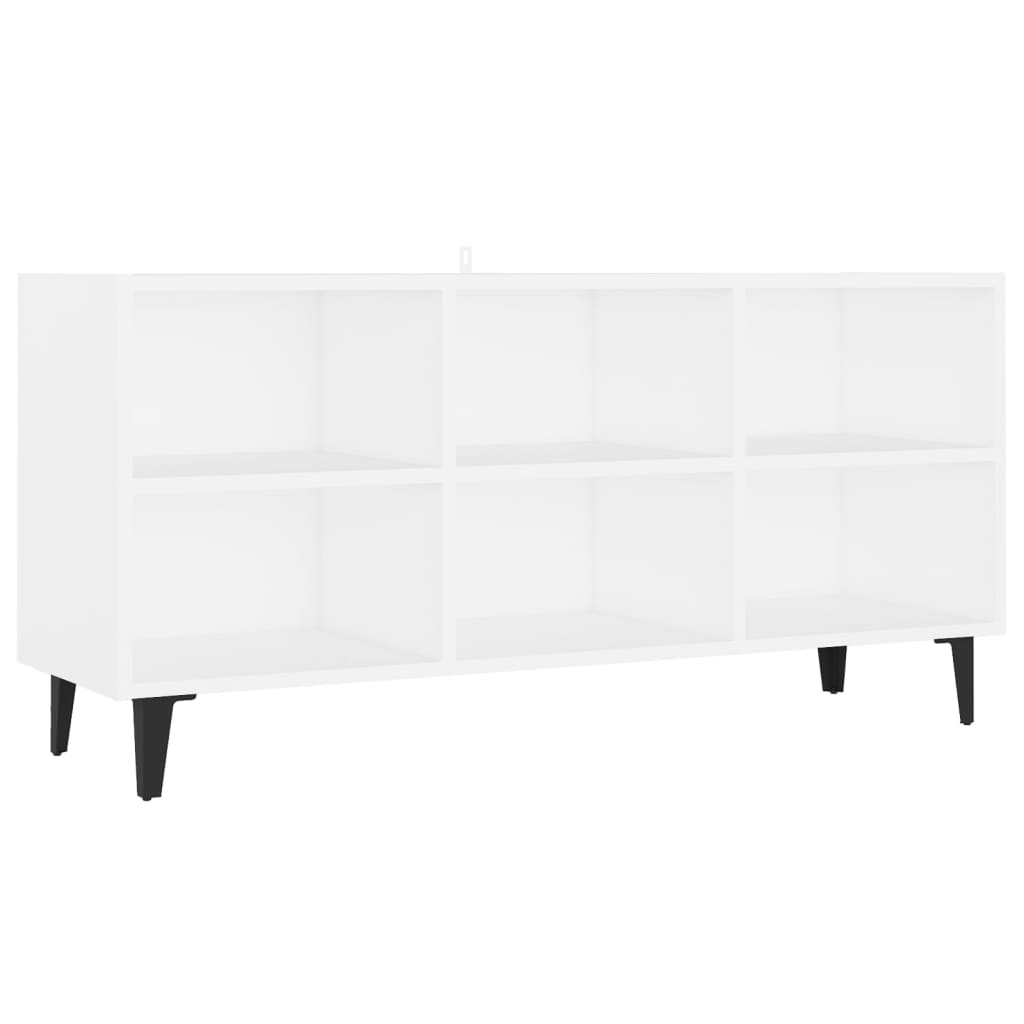 Tv-Meubel Met Metalen Poten 103,5X30X50 Cm Wit 103.5 x 30 x 50 cm