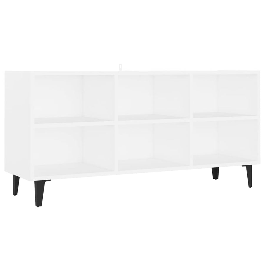 Tv-Meubel Met Metalen Poten 103,5X30X50 Cm Wit 103.5 x 30 x 50 cm