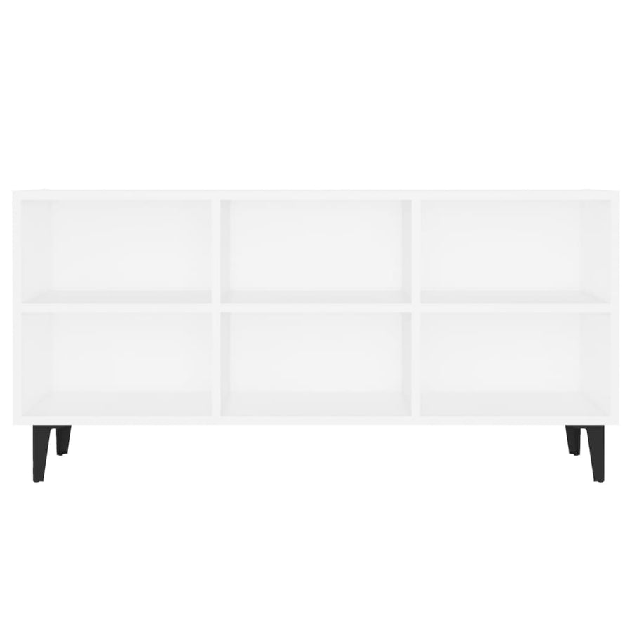 Tv-Meubel Met Metalen Poten 103,5X30X50 Cm Wit 103.5 x 30 x 50 cm