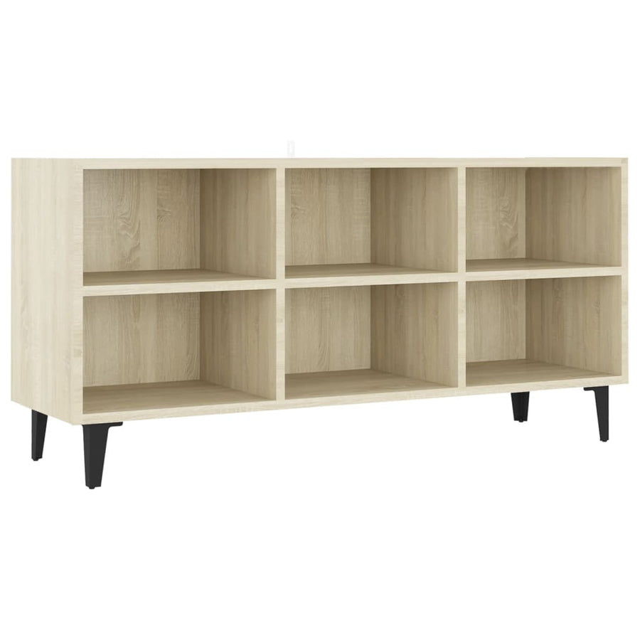 Tv-Meubel Met Metalen Poten 103,5X30X50 Cm Kleurig 103.5 x 30 x 50 cm Sonoma eiken