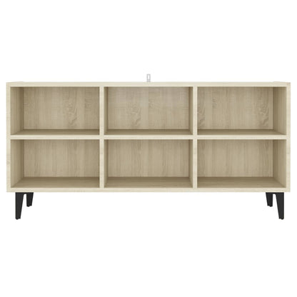 Tv-Meubel Met Metalen Poten 103,5X30X50 Cm Kleurig 103.5 x 30 x 50 cm Sonoma eiken
