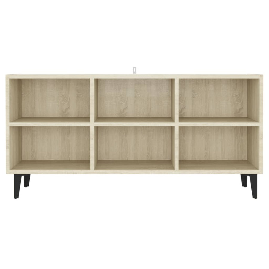 Tv-Meubel Met Metalen Poten 103,5X30X50 Cm Kleurig 103.5 x 30 x 50 cm Sonoma eiken