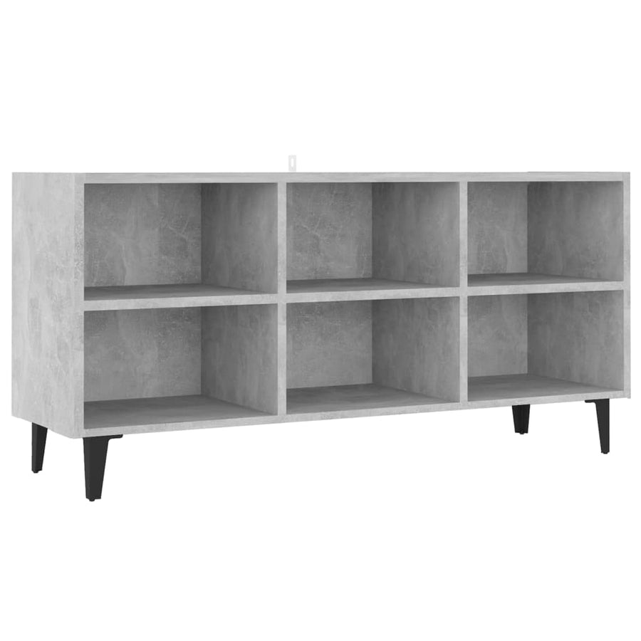 Tv-Meubel Met Metalen Poten 103,5X30X50 Cm 103.5 x 30 x 50 cm Betongrijs
