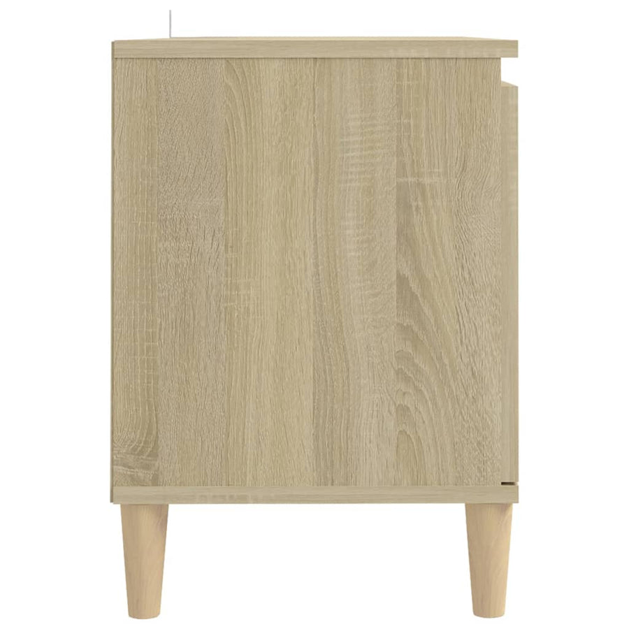 Tv-Meubel Met Houten Poten 03,5X35X50 Cm Kleurig Sonoma eiken
