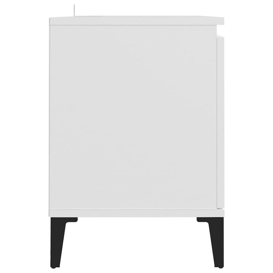 Tv-Meubel Met Metalen Poten 03,5X35X50 Cm Wit