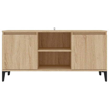 Tv-meubel met metalen poten 103,5x35x50 cm sonoma eikenkleurig Sonoma eiken