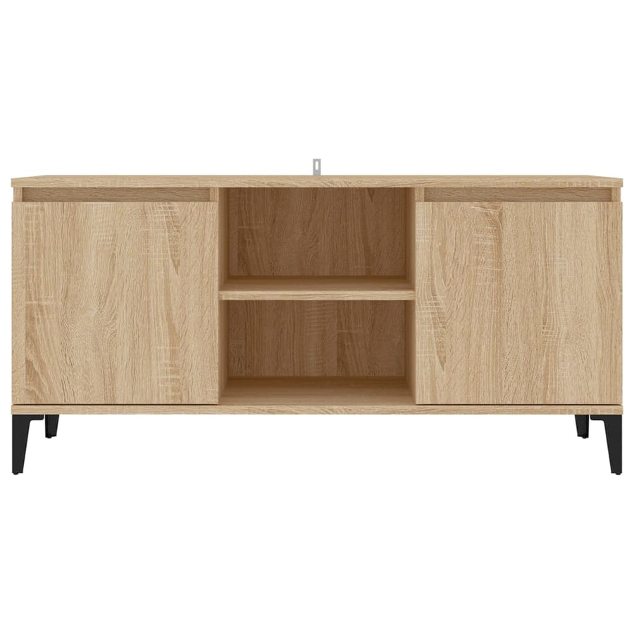 Tv-meubel met metalen poten 103,5x35x50 cm sonoma eikenkleurig Sonoma eiken