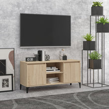Tv-meubel met metalen poten 103,5x35x50 cm sonoma eikenkleurig Sonoma eiken