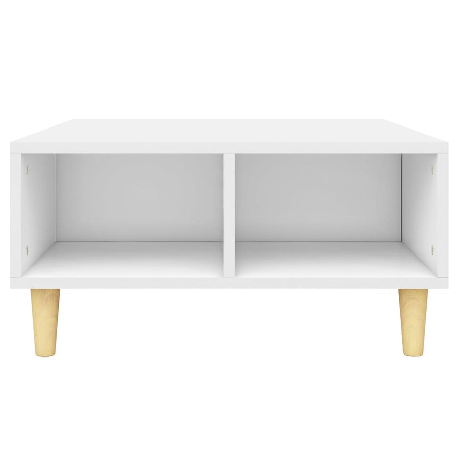 Salontafel 60X60X30 Cm Bewerkt Hout Wit 1