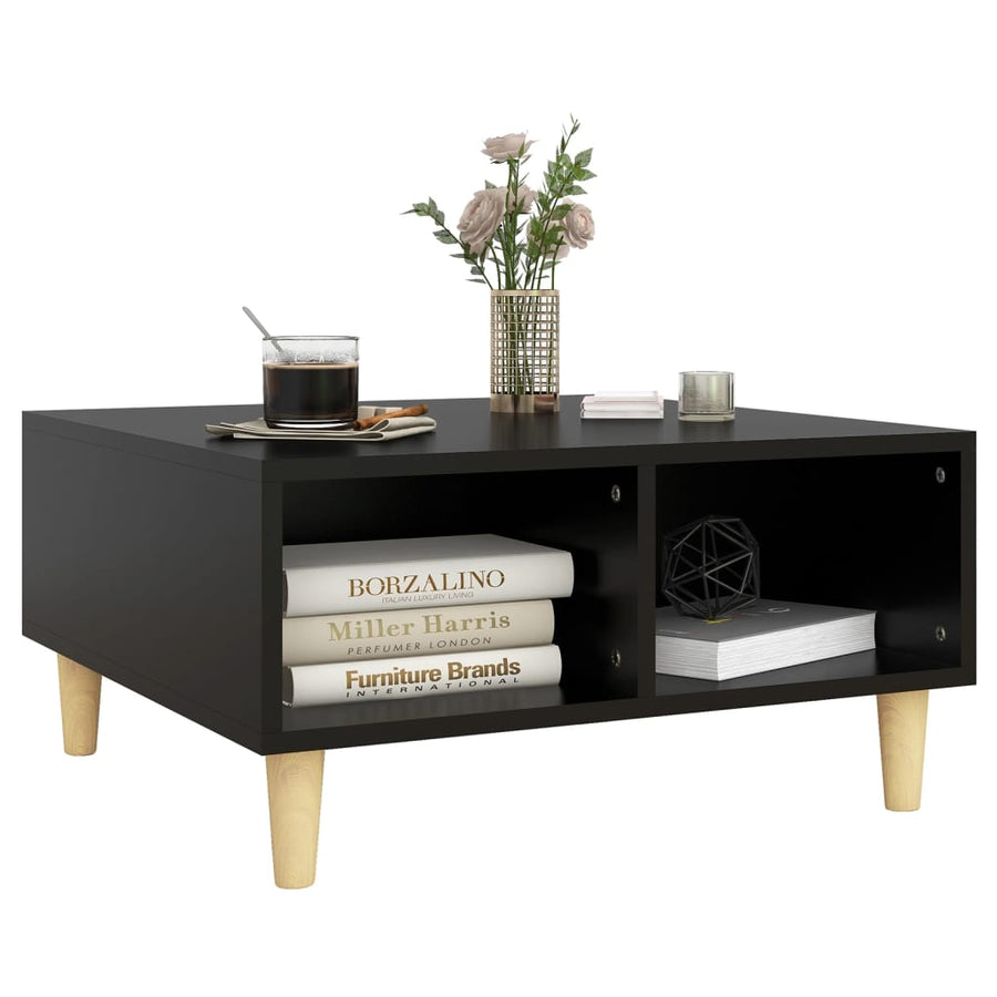 Salontafel 60X60X30 Cm Spaanplaat Zwart