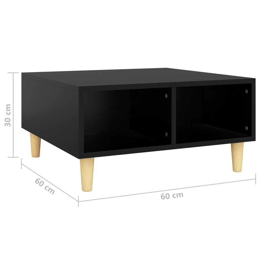 Salontafel 60X60X30 Cm Spaanplaat Zwart