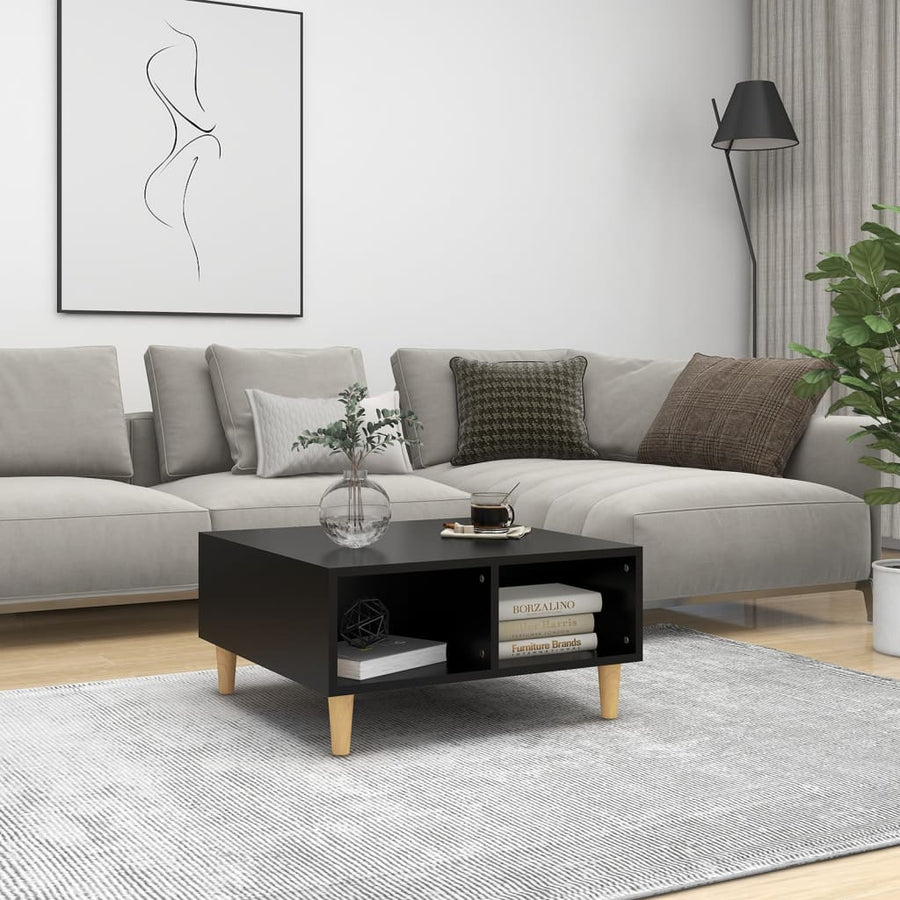 Salontafel 60X60X30 Cm Spaanplaat Zwart