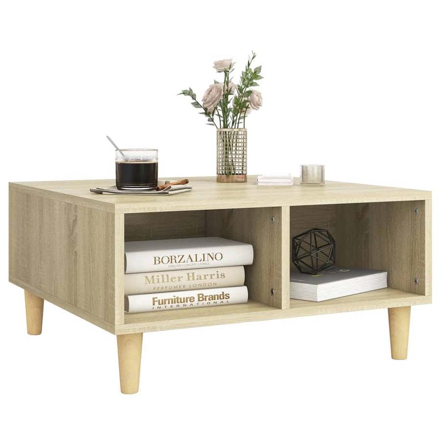 Salontafel 60x60x30 cm spaanplaat sonoma eikenkleurig Sonoma eiken