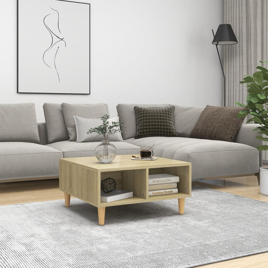 Salontafel 60x60x30 cm spaanplaat sonoma eikenkleurig Sonoma eiken