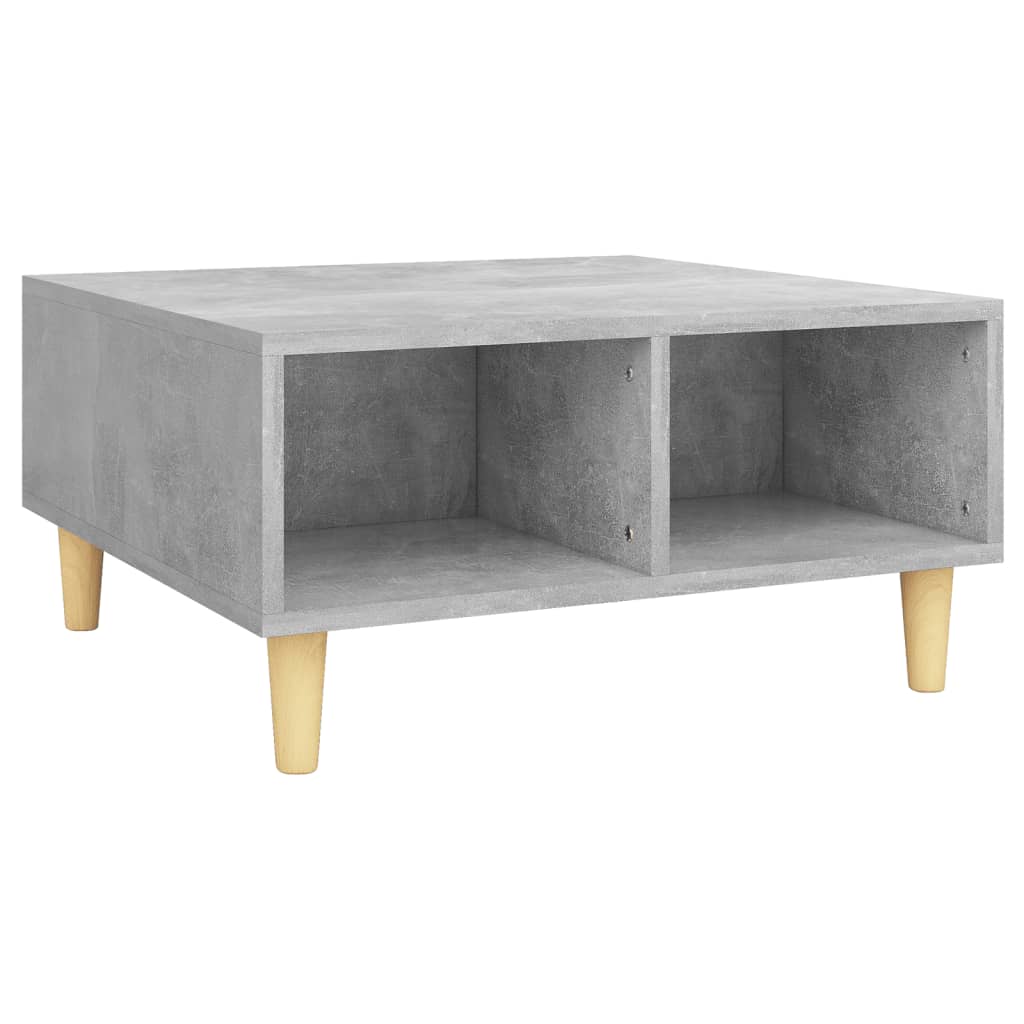 Salontafel 60x60x30 cm spaanplaat betongrijs Betongrijs