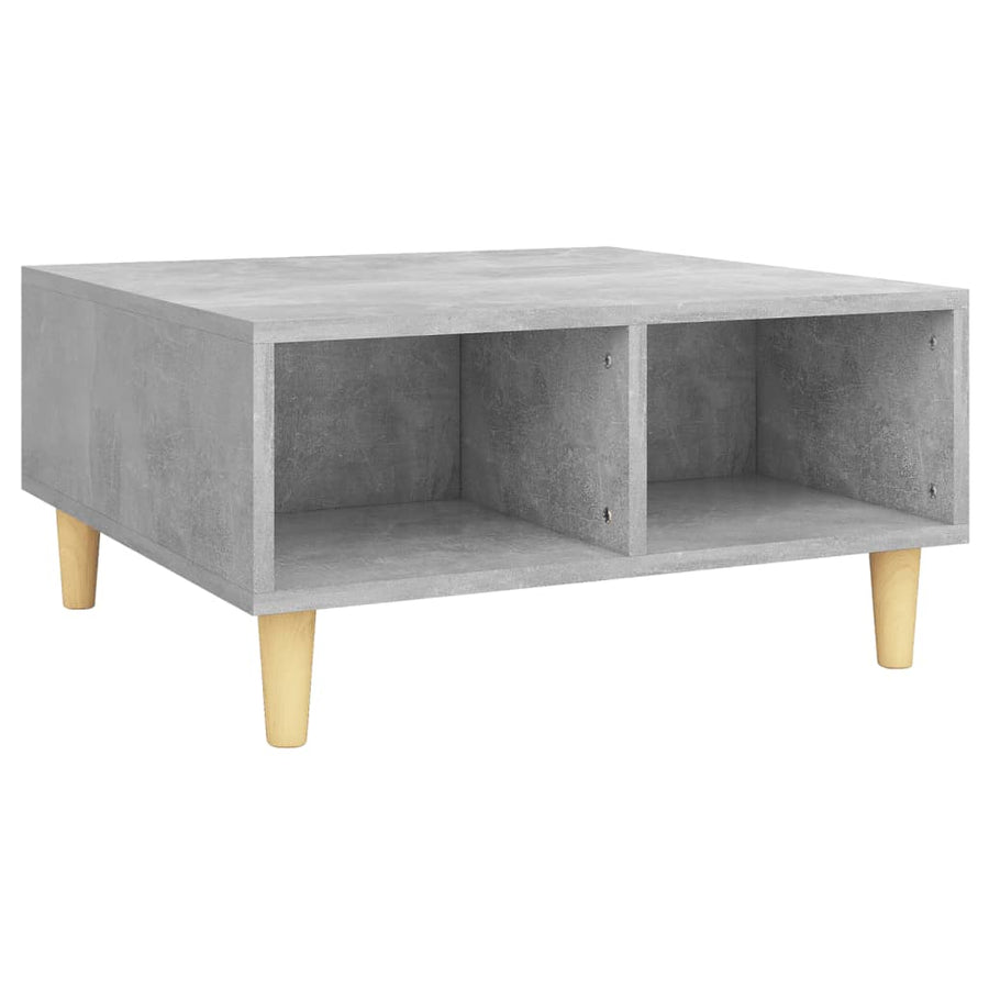 Salontafel 60x60x30 cm spaanplaat betongrijs Betongrijs