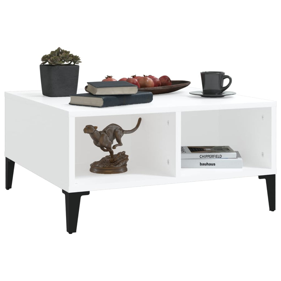 Salontafel 60X60X30 Cm Spaanplaat Wit
