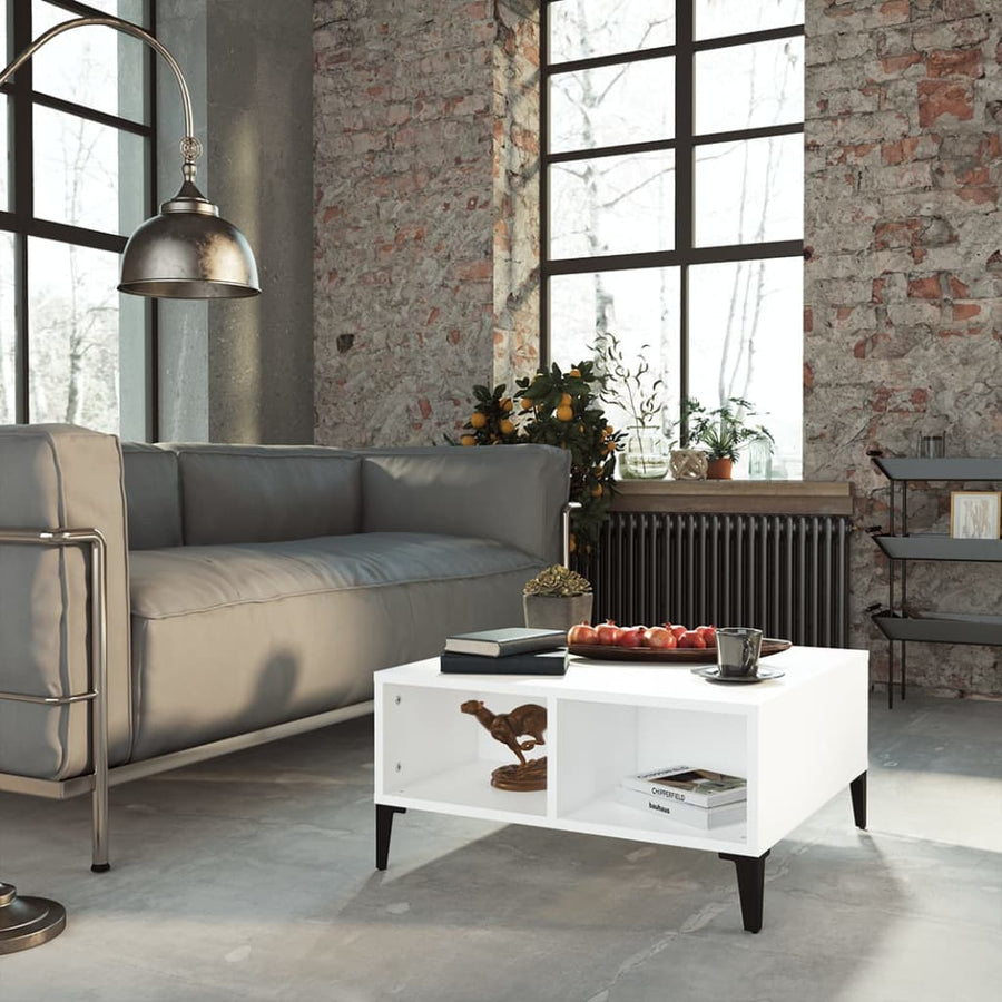 Salontafel 60X60X30 Cm Spaanplaat Wit