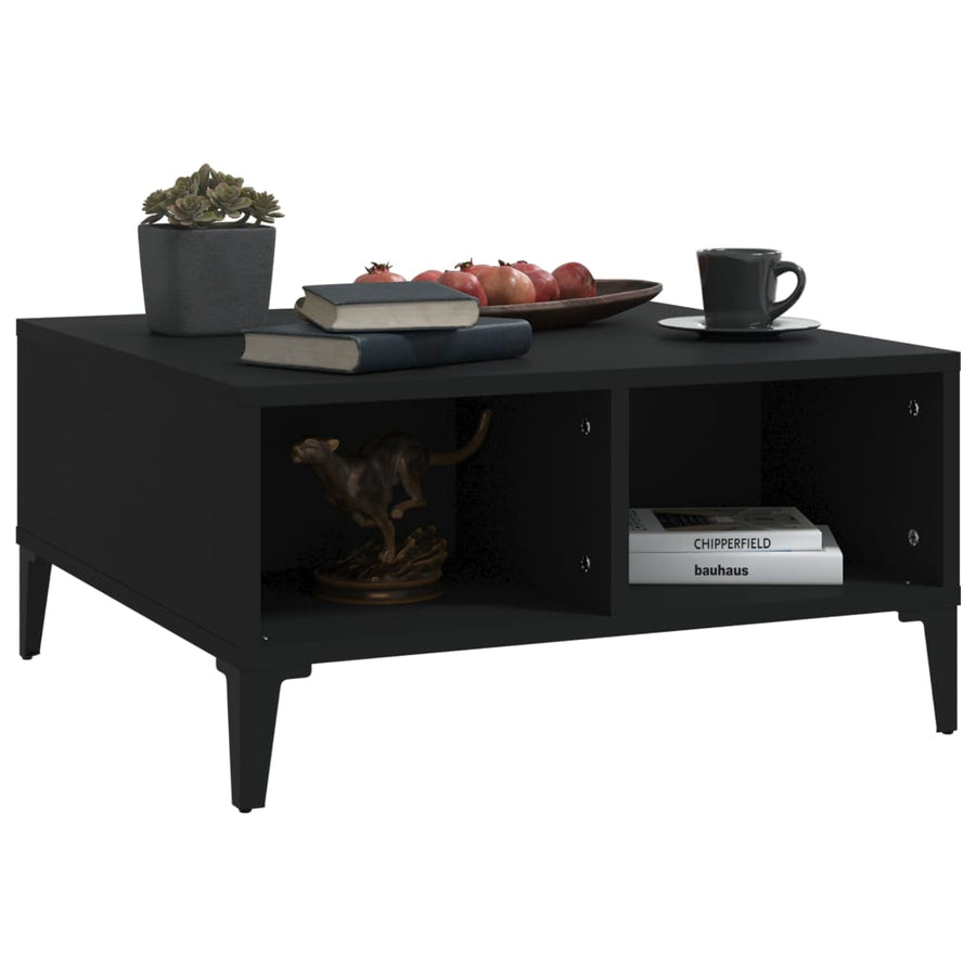 Salontafel 60X60X30 Cm Spaanplaat Zwart
