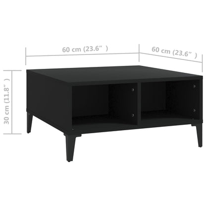 Salontafel 60X60X30 Cm Spaanplaat Zwart