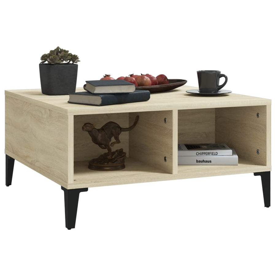 Salontafel 60X60X30 Cm Spaanplaat Kleurig Sonoma eiken