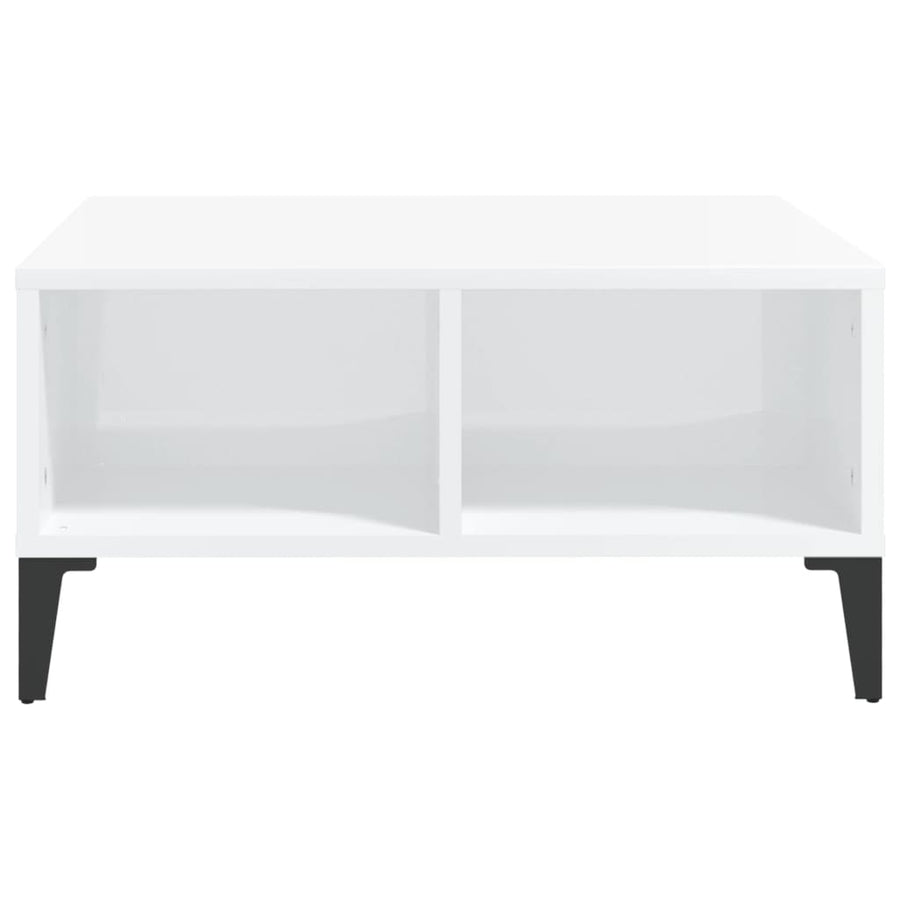 Salontafel 60X60X30 Cm Spaanplaat Hoogglans wit