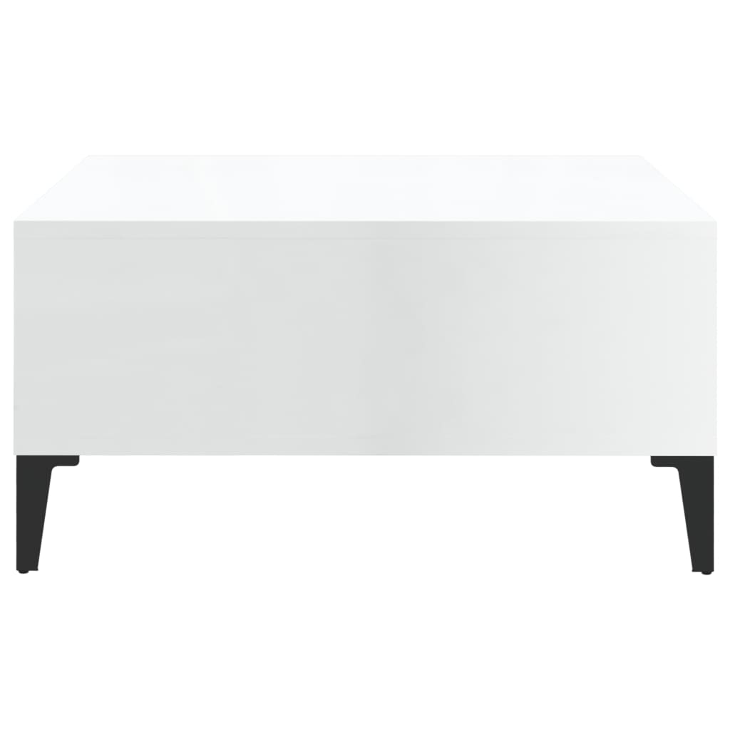Salontafel 60X60X30 Cm Spaanplaat Hoogglans wit