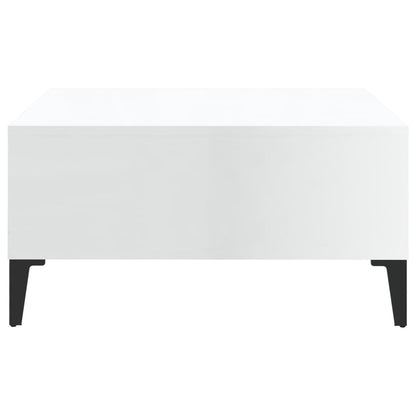 Salontafel 60X60X30 Cm Spaanplaat Hoogglans wit
