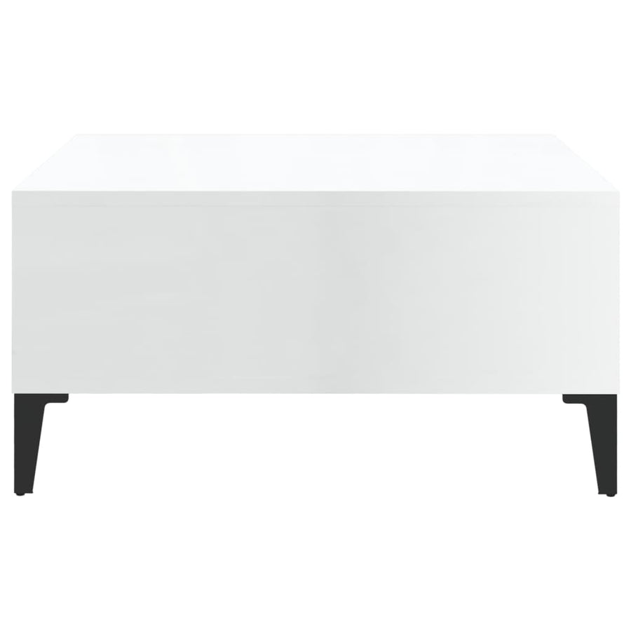 Salontafel 60X60X30 Cm Spaanplaat Hoogglans wit