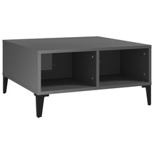 Salontafel 60X60X30 Cm Spaanplaat Hoogglans grijs