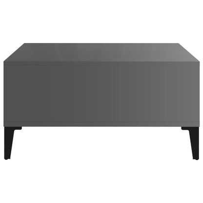 Salontafel 60X60X30 Cm Spaanplaat Hoogglans grijs