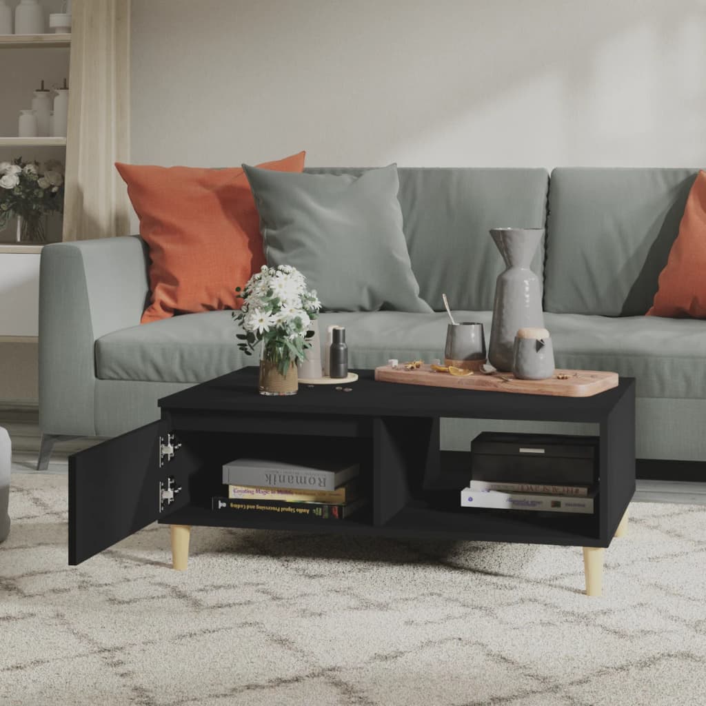 Salontafel 90X60X35 Cm Spaanplaat Zwart