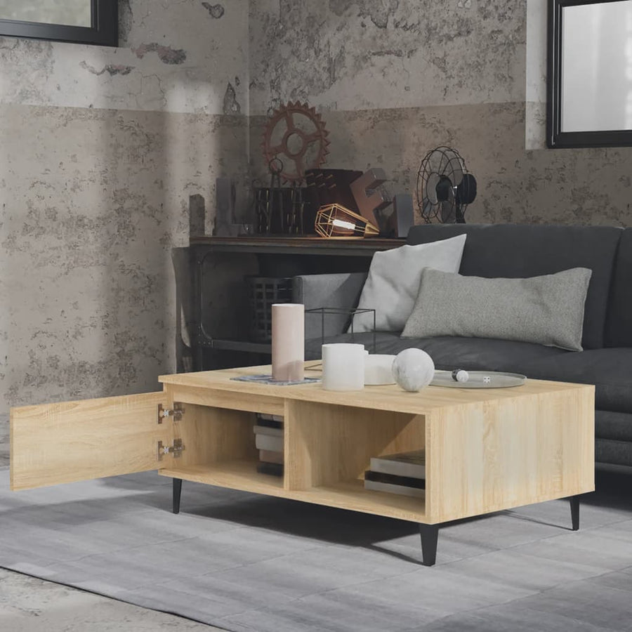 Salontafel 90x60x35 cm spaanplaat sonoma eikenkleurig Sonoma eiken