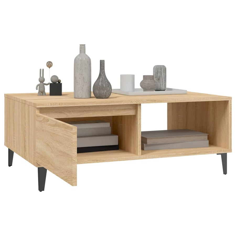 Salontafel 90x60x35 cm spaanplaat sonoma eikenkleurig Sonoma eiken
