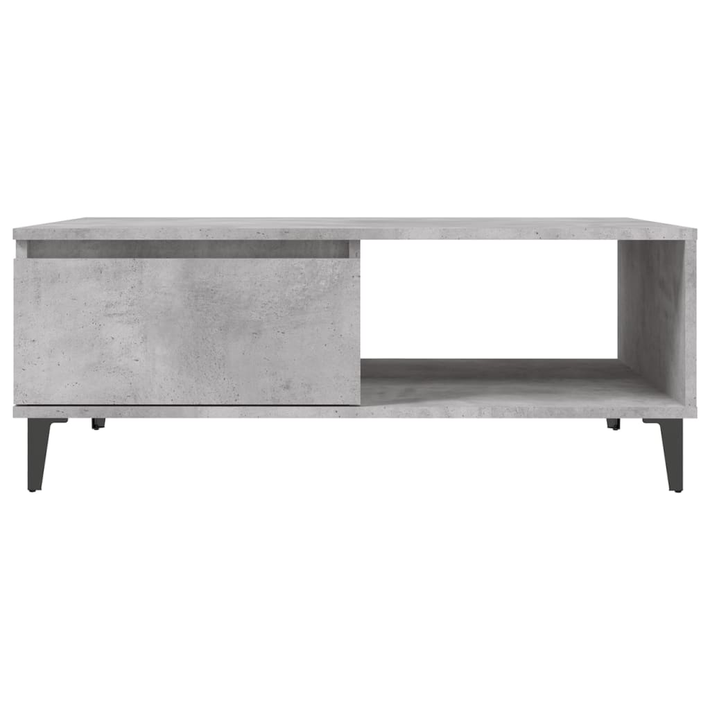 Salontafel 90X60X35 Cm Bewerkt Hout Betongrijs