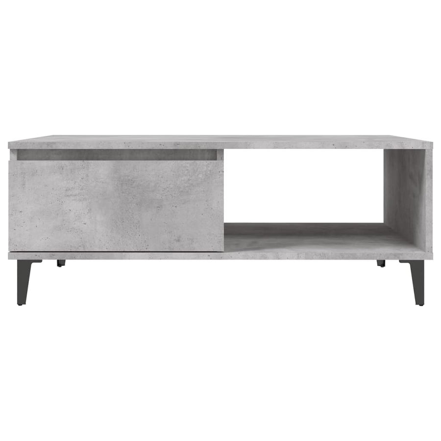 Salontafel 90X60X35 Cm Bewerkt Hout Betongrijs