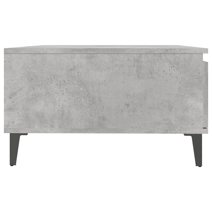 Salontafel 90X60X35 Cm Bewerkt Hout Betongrijs