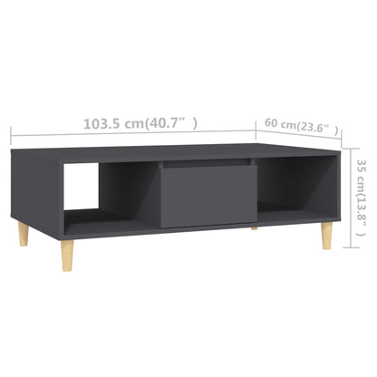 Salontafel 03,5X60X35 Cm Spaanplaat Grijs