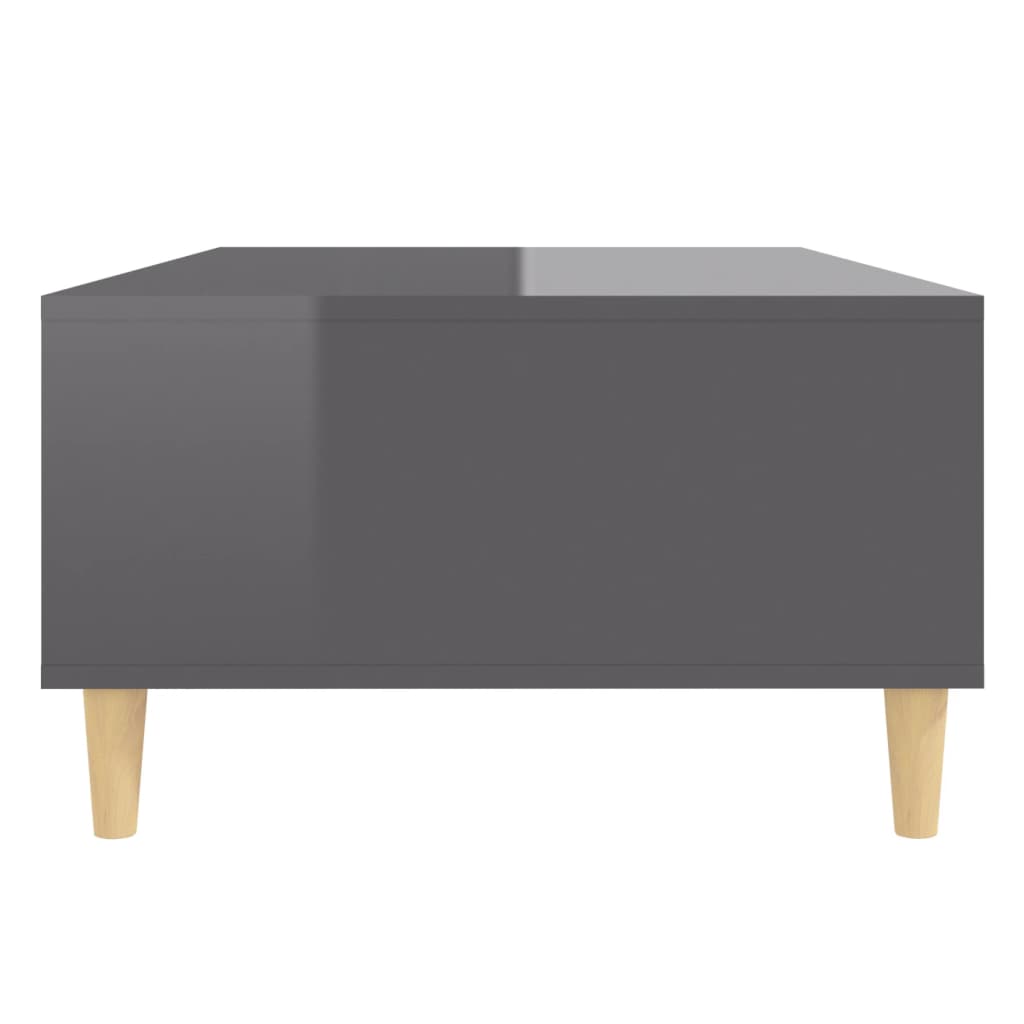 Salontafel 03,5X60X35 Cm Spaanplaat Hoogglans grijs