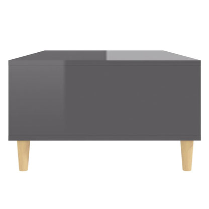 Salontafel 03,5X60X35 Cm Spaanplaat Hoogglans grijs