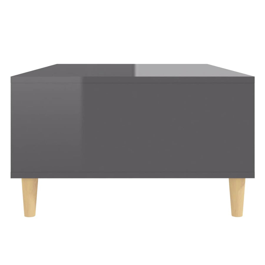 Salontafel 03,5X60X35 Cm Spaanplaat Hoogglans grijs