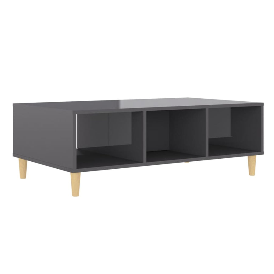 Salontafel 03,5X60X35 Cm Spaanplaat Hoogglans grijs
