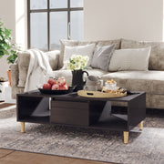 Salontafel 103,5x60x35 cm spaanplaat hoogglans grijs